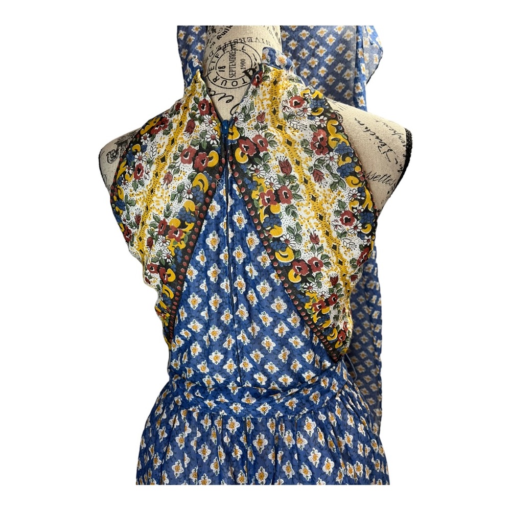 Vintage 70’s R & K Originals Maxi Dress with Head Scarf - Picture 4 of 9
